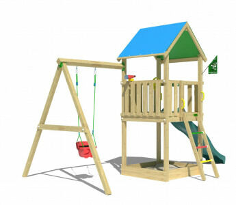 Jungle Tango Babyswing | Wooden climbing frame with swing