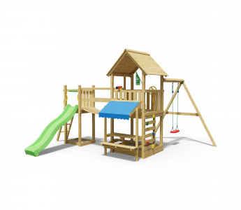 Jungle Bay | Wooden climbing frame with swing