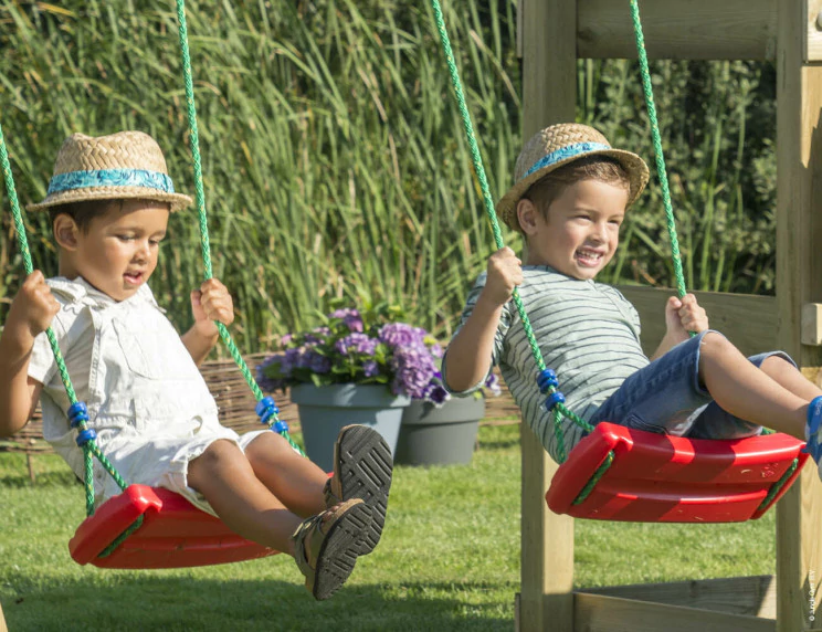 Jungle Voyager | Wooden climbing frame with swings & climbing net