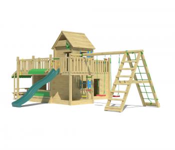 Jungle Hotel | Tower playhouse with swings & climbing net