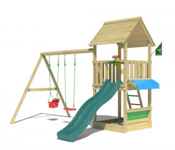 Jungle Suite | Wooden climbing frame with double swing