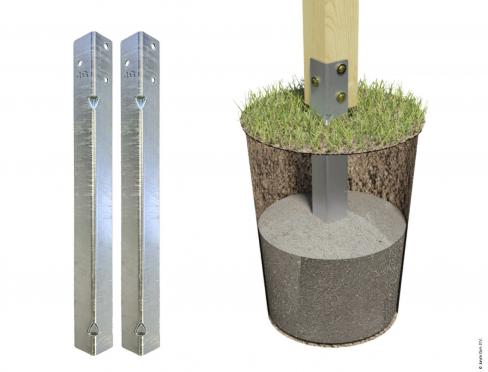 Post ground anchors (2x)