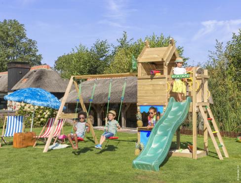 Jungle Resort | Tower playhouse with double swing
