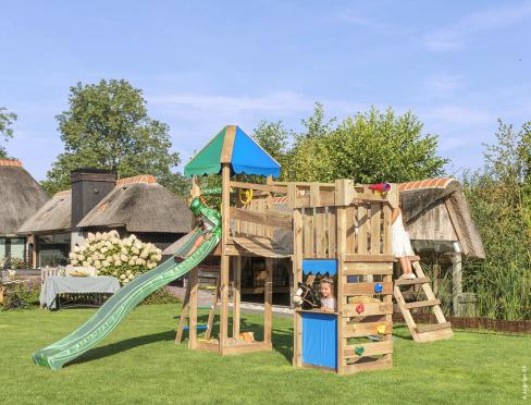 Jungle Explorer | Wooden climbing frame with swing & climbing net
