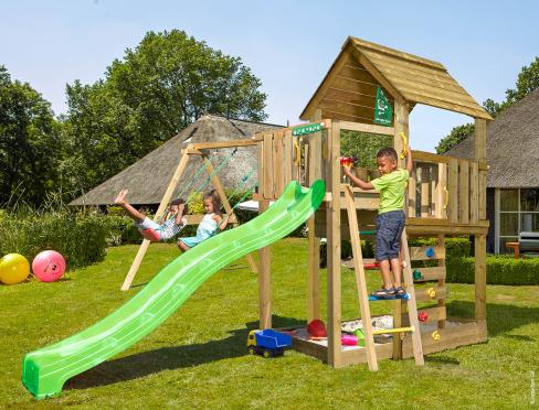 Jungle Cabana | Tower playhouse with double swing