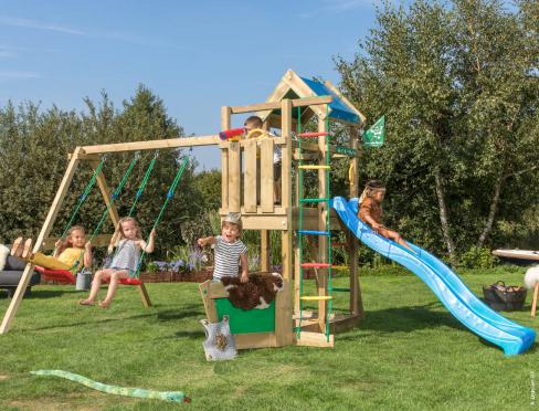 Jungle Explorer | Wooden climbing frame with double swing
