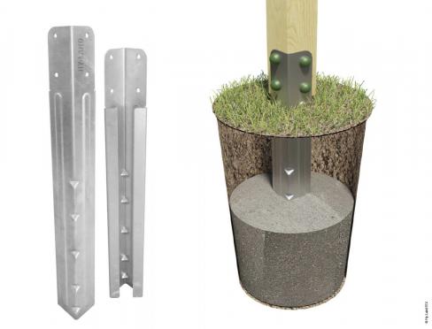 Professional post ground anchors (2x)