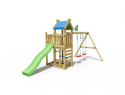 Jungle Nomad | Wooden climbing frame with double swing
