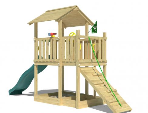 Jungle Drift | Wooden climbing frame with slide