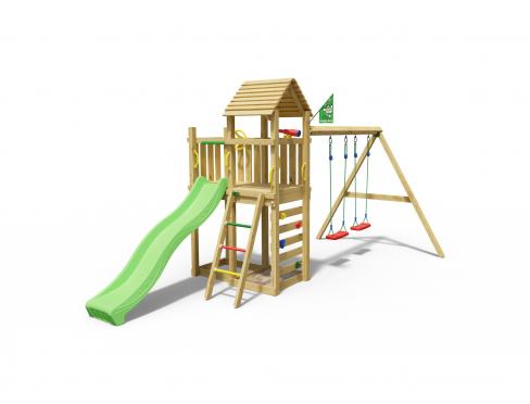 Jungle Safari | Wooden climbing frame with double swing