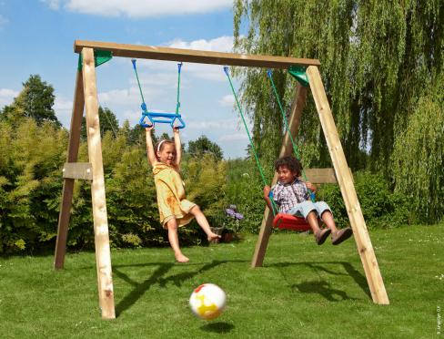 Kids Wooden Swing Set • Jungle Swing 220 cm