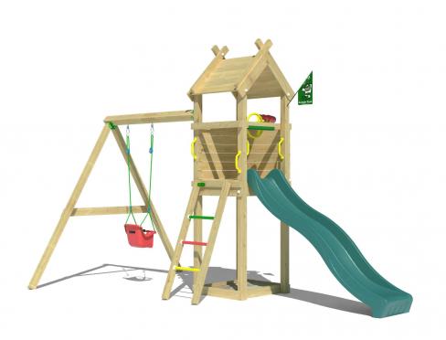 Jungle Tent | Tower playhouse with swing