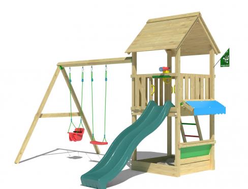 Jungle Suite | Wooden climbing frame with double swing